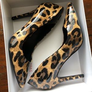 Guess Leopard Patent Pumps